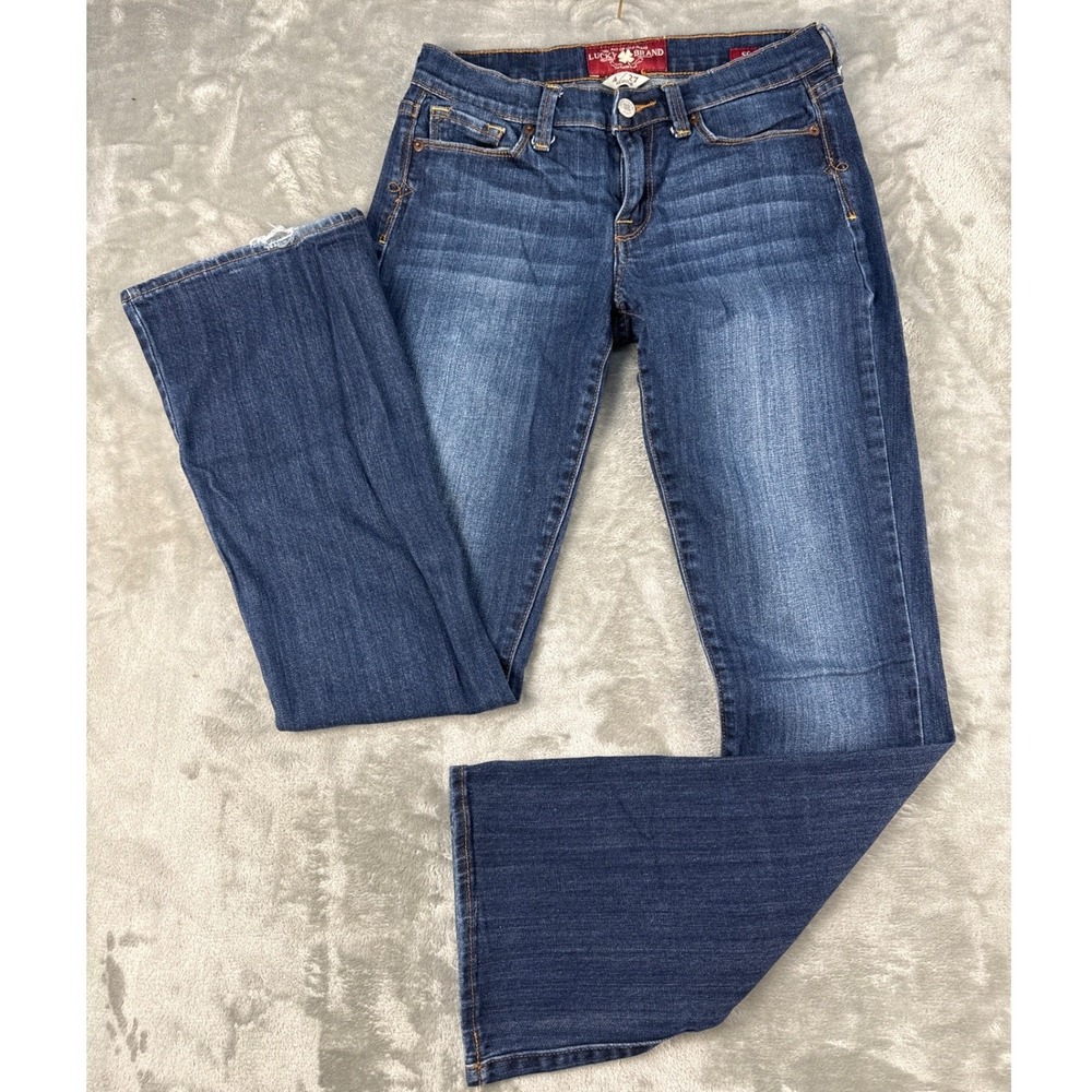 Lucky Brand Sweet N Low Bootcut Jeans Dark Wash Blue Denim Size 4/27 Regular